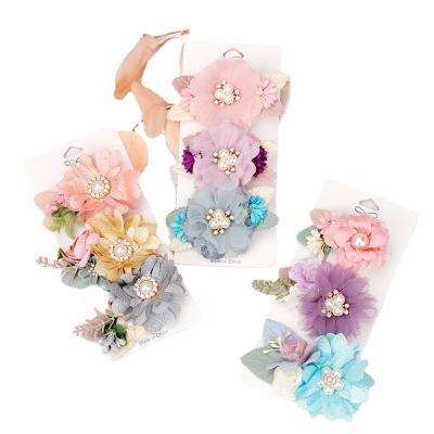 China New Fashion Flower Garland Baby Girls Kids Elastic Hair Accessories Wreath Wedding Floral Children's Holiday Hair Band Headband Garland for sale