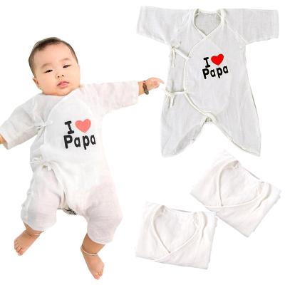 China Classic New Listing Organic Cotton Gauze Comfortable 2 Layer Baby One Piece Overalls for sale