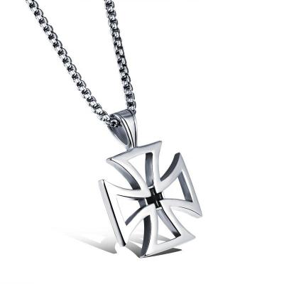 China skin-friendly & wholesale eco-friendly new custom design 316L stainless steel cross pendant for men chain necklace for sale