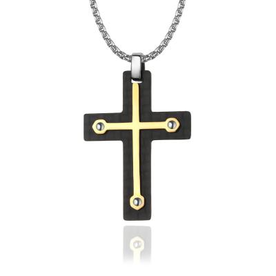 China FASHIONABLE High Quality Men's Mix Cross Pendant Necklace Stainless Steel for sale