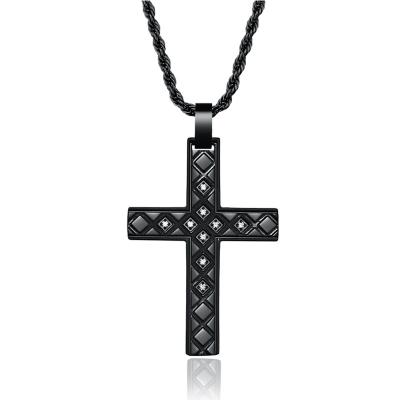 China New FASHIONABLE Trendy Zircon Texture Stone Men's Pendant Cross Pendant for sale