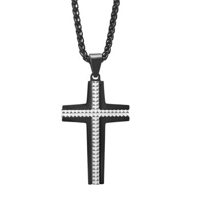 China FASHIONABLE Customizable Carved Pattern Mens Diamond Necklace Cross Pendant for sale