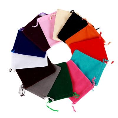 China Jewelry Gift Packing Mini Microfiber Pouches Small Pouches Wholesale Custom Logo Velvet Drawstring Jewelry Gift Packaging Bags for sale