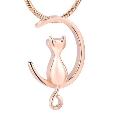 China skin-friendly & 2021 OEM Eco-friendly High End Memory Cat Pet Lovers Jewelry Necklace Urn Cremation Ashes Pendant for sale