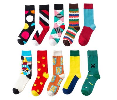 China Custom Logo Cotton Colorful Men Women Sock Printing Breathable Creative Socks for sale