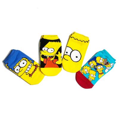 China Breathable Funny Simpson Sock Spring Family Print Customized Pattern Sock for sale