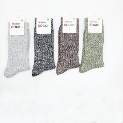 China Antibacterial Classic Solid Mens Crew Cotton Socks UK Long for sale