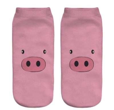 China New Pink Pigling Animal Pet Mini Pig Cotton Shorts Antibacterial Printed Funny Cute Ankle Socks For Women for sale