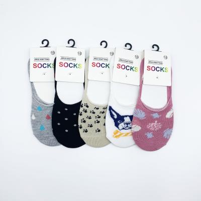 China Customized Anti-Bacterial Anti-Bacterial Socks Silicone Anti-Slip Traceless Socks Hidden Socks For Women for sale