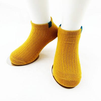 China Antibacterial No Show Baby Bumps Kids Socks Solid Color Unisex Ankle Sports Socks for sale