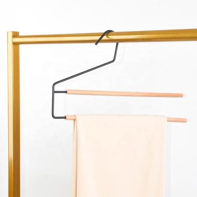 China Multifunctional Anti-Slip Clothes Pants Standing Wooden Open Bulk Organizer Wooden Wonder Hangers Trouser Hanger for Belt, Trousers for sale