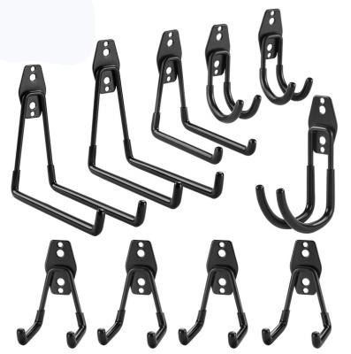 China Garage Hooks Heavy Duty Storage Utility Hooks Heavy Duty Double Wall Mount Hangers for sale