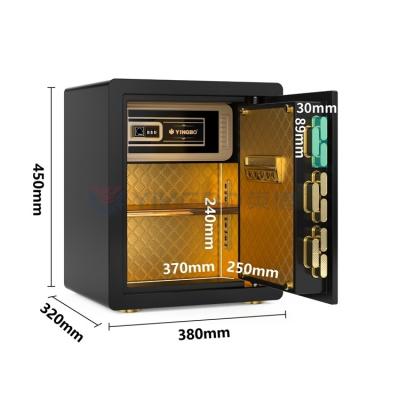 Китай Замок отпечатков пальцев Умный сейф для дома Двойная сигнализация 26 кг ((Черный) продается