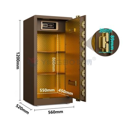 China Biometric Fingerprint Lock Safe Box For Home Security YB/RS-120 Coffee safety safe box for sale