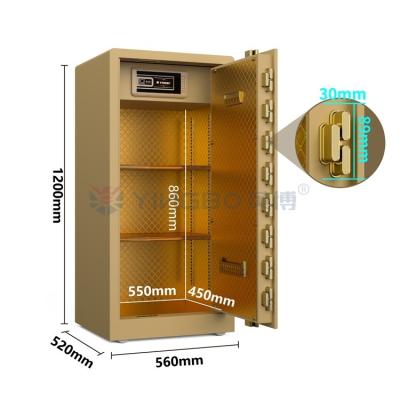 China 95kg Solid Steel Smart Safe Box For Home Security YB/RS-120 Gold for sale