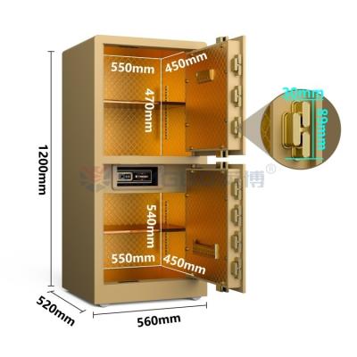 China Digital Fingerprint Lock Large Safe Box For Security Gold High End Home Safes for sale