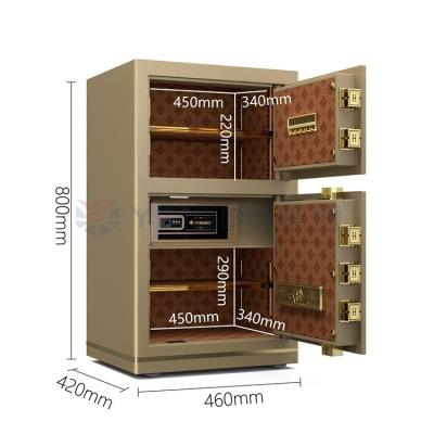 China Double Door 46kg Office Luxury Safe Box Dual Alarm YB/N7-80D for sale