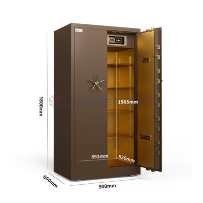 China Cerradura de huellas dactilares biométricas puerta de caja fuerte para seguridad puerta de caja fuerte de banco pesado en venta