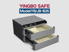 YB-JS-solid steel jewelry safe box gray double