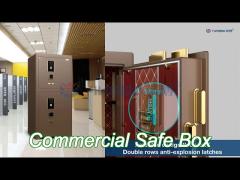 solid steel fingerprint commercial safe box bank grade biometric h1280mm