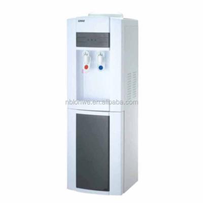 China Plastic Standing Floor Housing Material Standing Floor Water Dispenser With Hot And Cold Water for sale