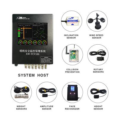 China Hotels Tower Crane Monitoring System 8 Inch Display Screen for sale