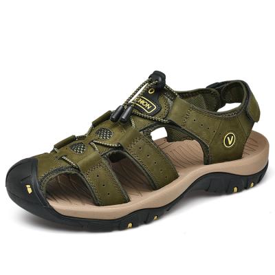 China Durable High Quality Summer Mens Sports Sandals Leather Braided Buckle Sandals for sale