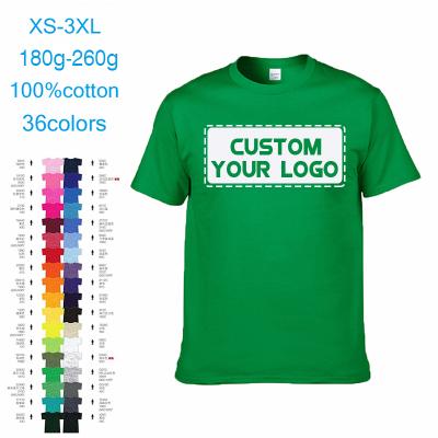 China Anti-Wrinkle Custom Cotton Low MOQ T-shirt Unisex 100% Blank O-Neck Men's T-Shirt With Customize Printing Logo for sale