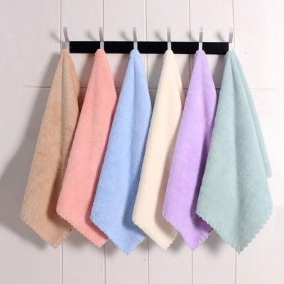 China Super Soft QUICK DRY Microfiber Fleece Coral Face Towel for sale