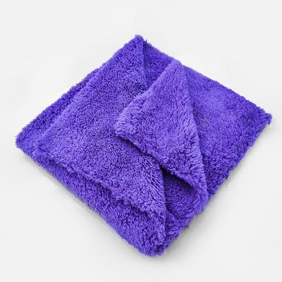 China QUICK DRY Microfiber Polishing 16inch Square Size Edgeless Car Detailing Towel for sale