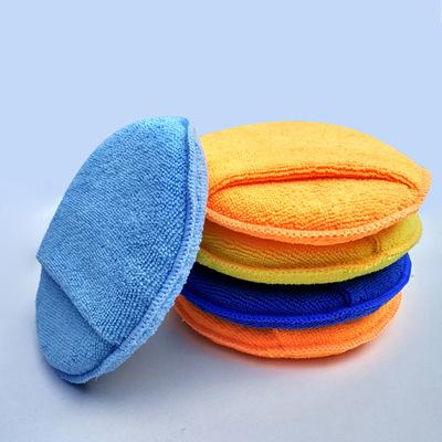 China Car Waxing 5inch Car Sponge Pad Pocket Microfiber Cleaning Polishing Applicator for sale