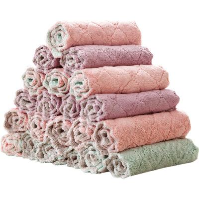 China New Design Strong Water Absorption Double Side Coral Velvet Towel QUICK DRY For Kitchen /dishes Use for sale