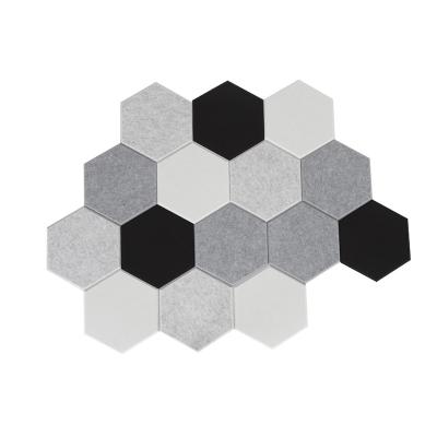 China Modern Custom 100% Recycle Polyester Fiber Wall Panel Acoustic Acoustic Panel Hexagon Acoustic Panel For Wall for sale