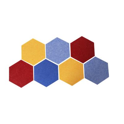 China Modern Polyester Fiber Hexagon Acoustic Wall Panel For Space Decoration for sale