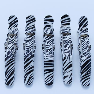 China Newest Full Colored Printing Crocodile Hair Clips Styling Clips, Plastic Crocodile Hair Styling Clips LIS-8067BM for sale