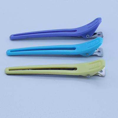 China Fashion middle hair clips salon use plastic professional hair cutting clips platypus clips LIS-8055 for sale