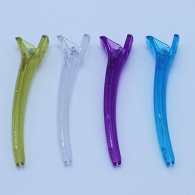 China Beautiful professional clear crystal plastic hair clips salon use hair clipper cuts clear plastic hair clips LIS-8052 for sale