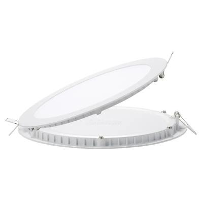 China China Factory Contemporary Wholesale No Flickering Recessed Ultra Thin 100-270V 3W/6W/9W/12W/15W/18w/24W LED Square/Round Panel Light for sale