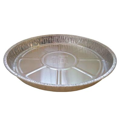 China Food Foil Microwaveble Disposable Pizza Dish For Hot Food for sale