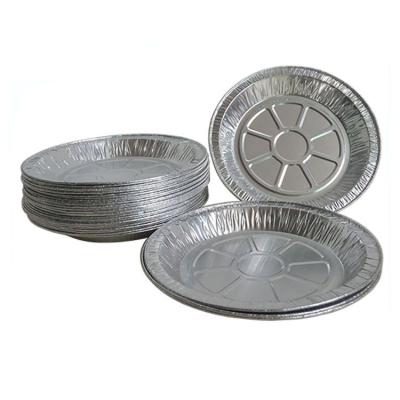 China Food Factory Supply Aluminum Foil Disposable Round Pizza Dishes for sale