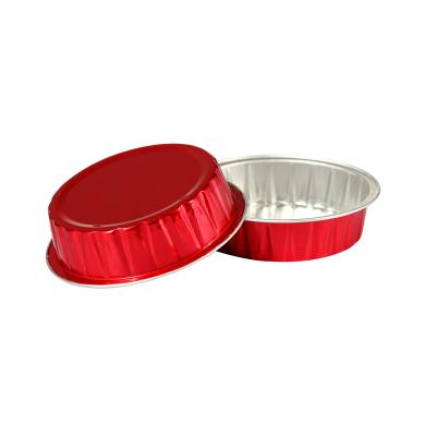 China Eco-friendly Colorful Round Cups Aluminum Foil Puddin' Baking Cup,Hot Sale Aluminum Foil Baking Pan Cups Wholesale for sale