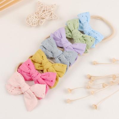 China Photographic props & 3pcs/set Baby Care Headband Strong Elastic Headwear Baby Care Handmade Soft Cavity Flower Baby Headband Toddler For 1-3Y for sale