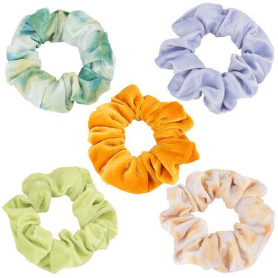 China Fashion Colorful Soft Winter Velvet Hair Accessories Soft Warm Elastic Tie Hair Bands For Women Girls Kids Hair Scrunchies for sale