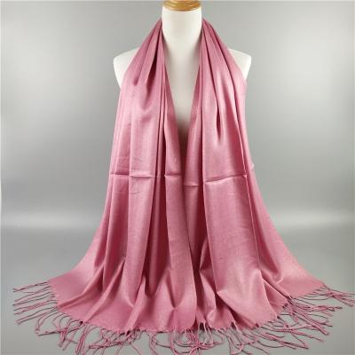 China Newest Cotton Winter Fashion Scarf Long Warm Luxury Elegant Pure Color Soft Knitted Scarf Ladies For Outdoor Women Scarves Accessories for sale