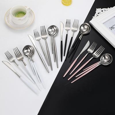 China Viable High Quality 5 Piece Spoon Spoon And Fork Stainless Steel Portuguese Fork Cutlery Set for sale