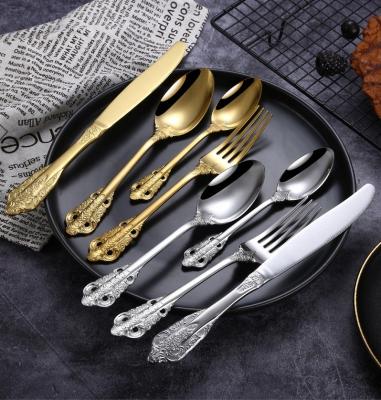 China Best Viable Selling Products Stainless Steel Cutlery Set Party Cutlery Set Practical Luxury Vintage Cutlery Set for sale