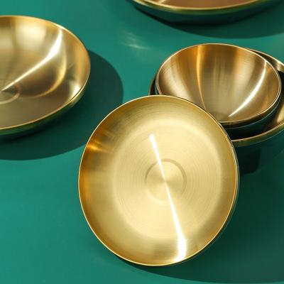 China Sustainable boutique special American creative promotion retro green gold weddings serving tableware set unbreakable tableware for sale