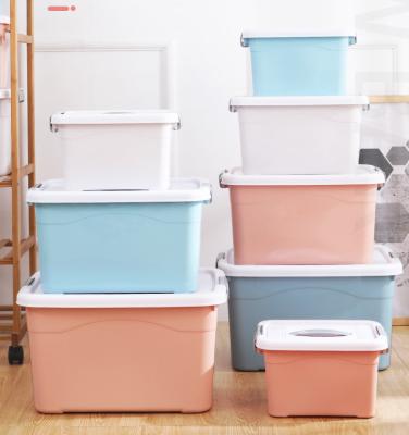 China Sustainable Cheap Colored Square Plastic Food Storage Containers Plastic Containers Clothes Set Storage Containers for sale