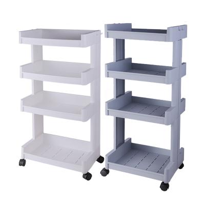 China Wholesale Price Modern Rolling 360 Degree Removable 3 Layer Drawer Storage Blue Gray White Rack For Household Use for sale