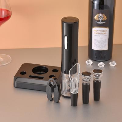 China Stored Logo Electric Custom Red Wine Opener Set Cordless Battery Operated Automatic for sale